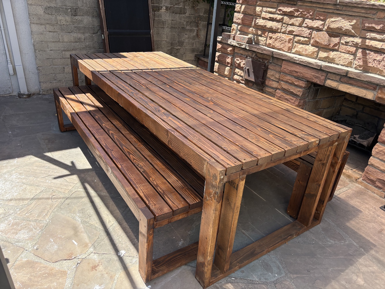 Outdoor Dining Table & Bench