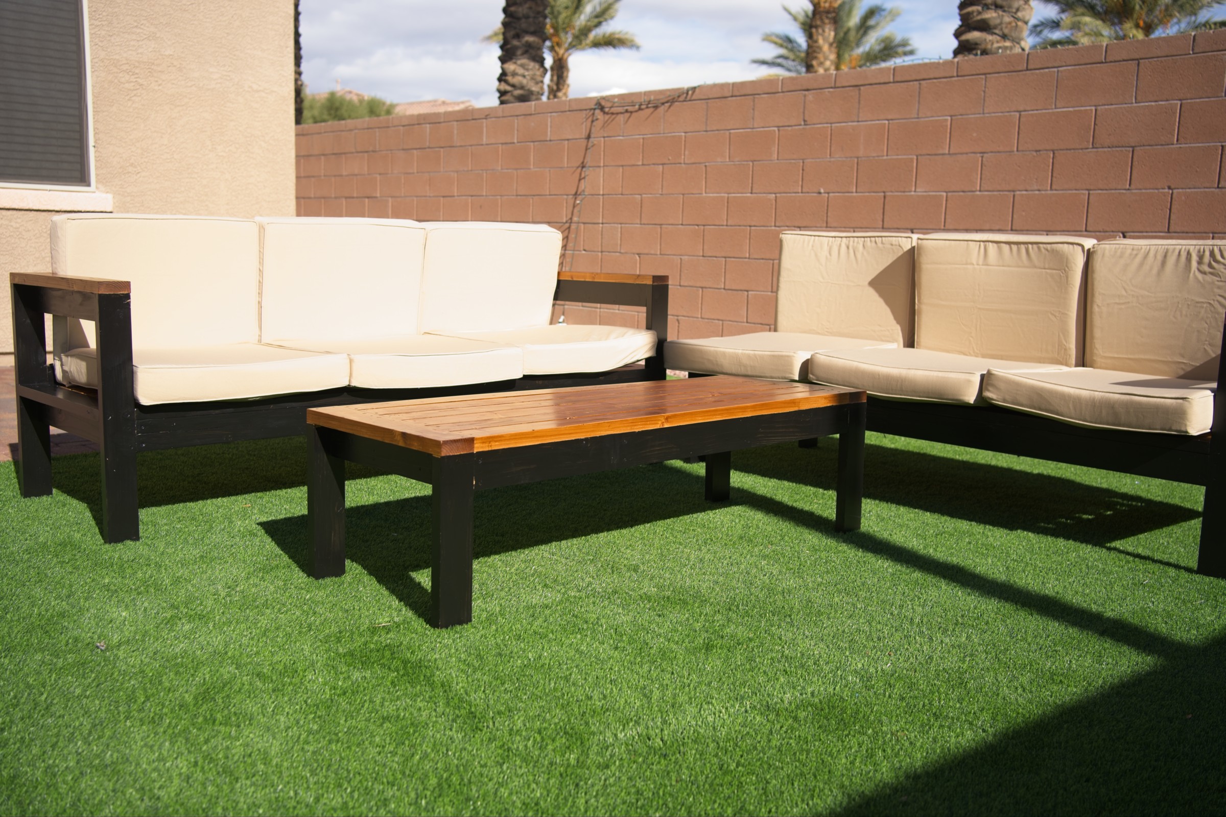 Modern Outdoor Sectional with Coffee Table