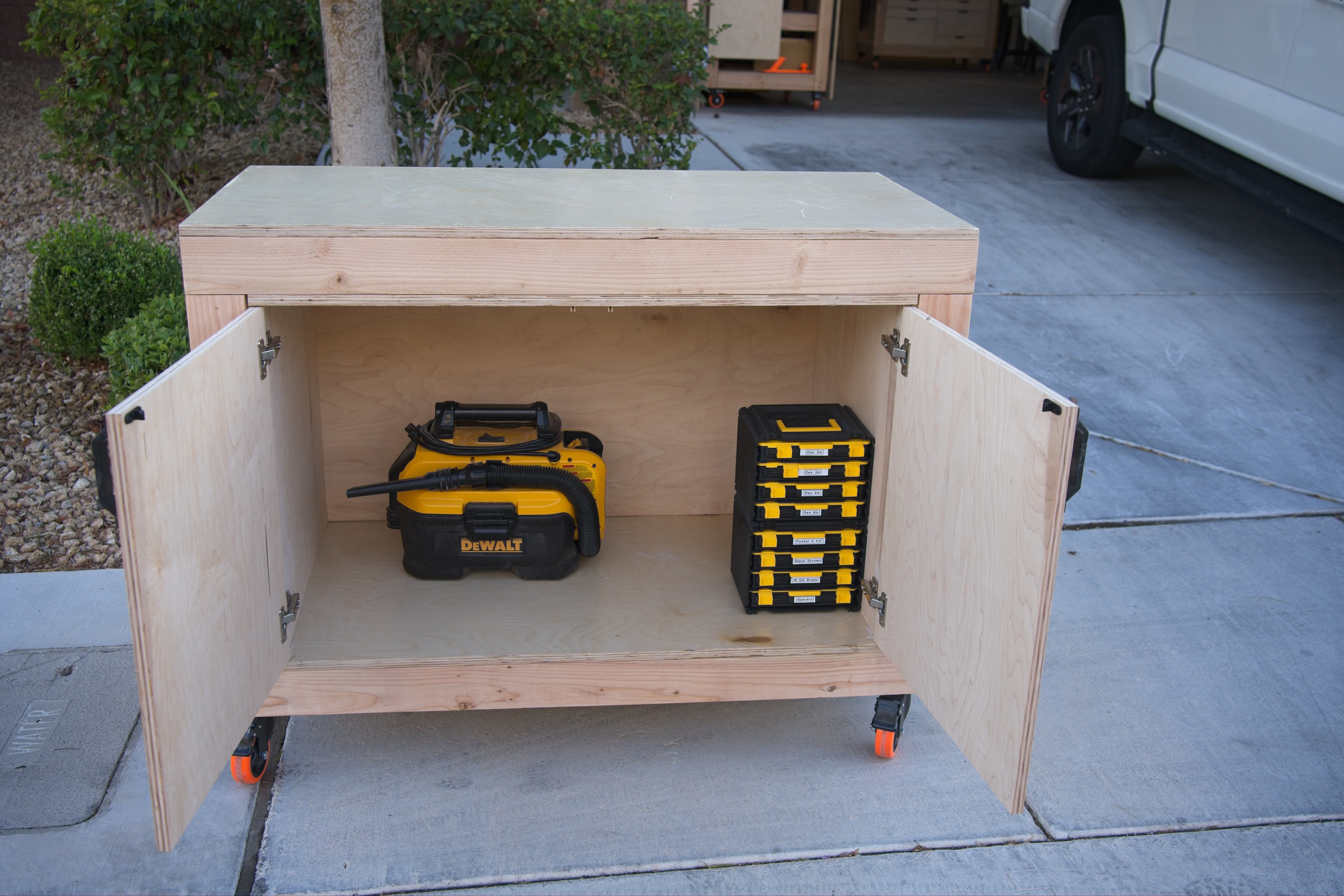Mobile Workbench with Enclosed Storage - Image 4
