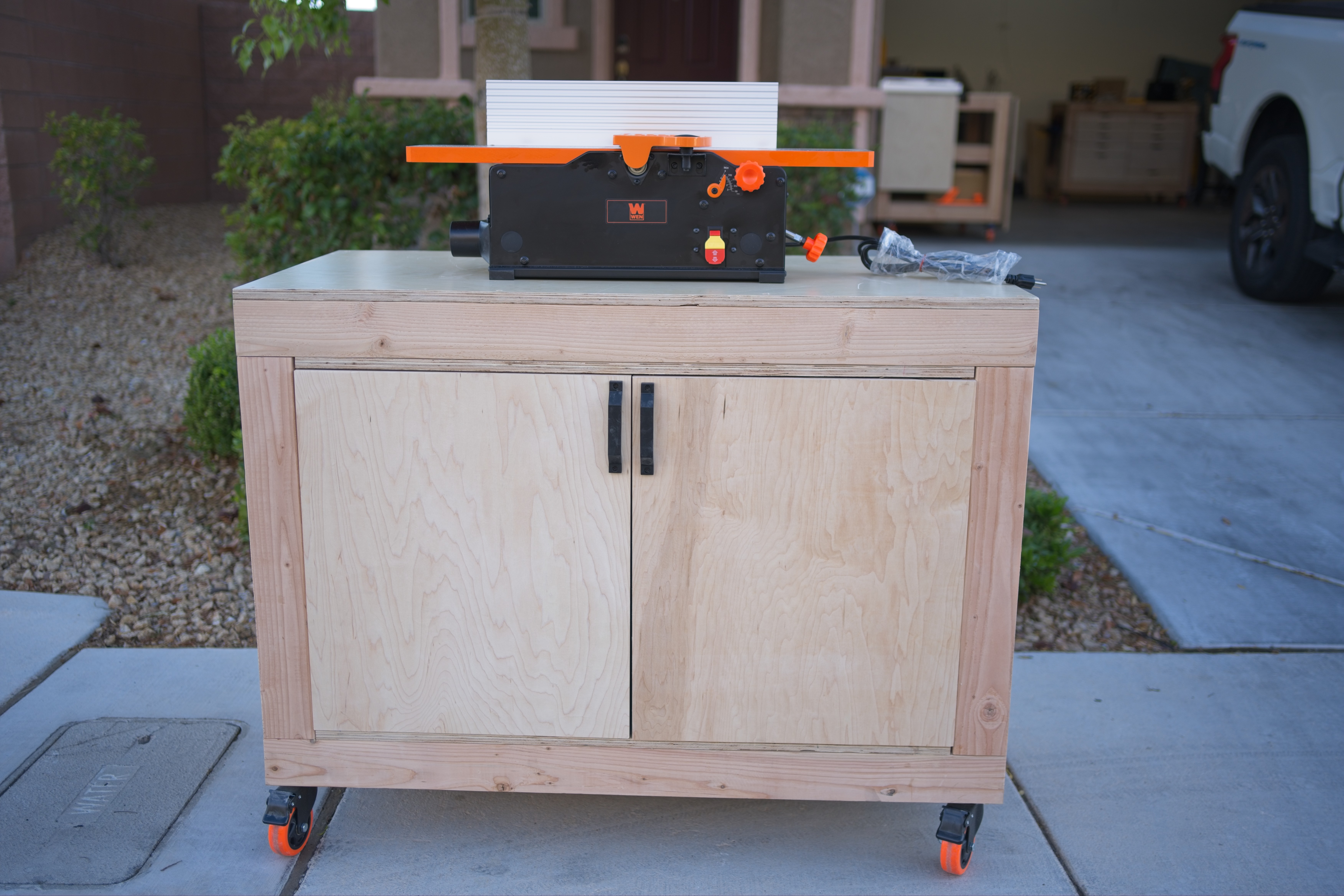 Mobile Workbench with Enclosed Storage - Image 2