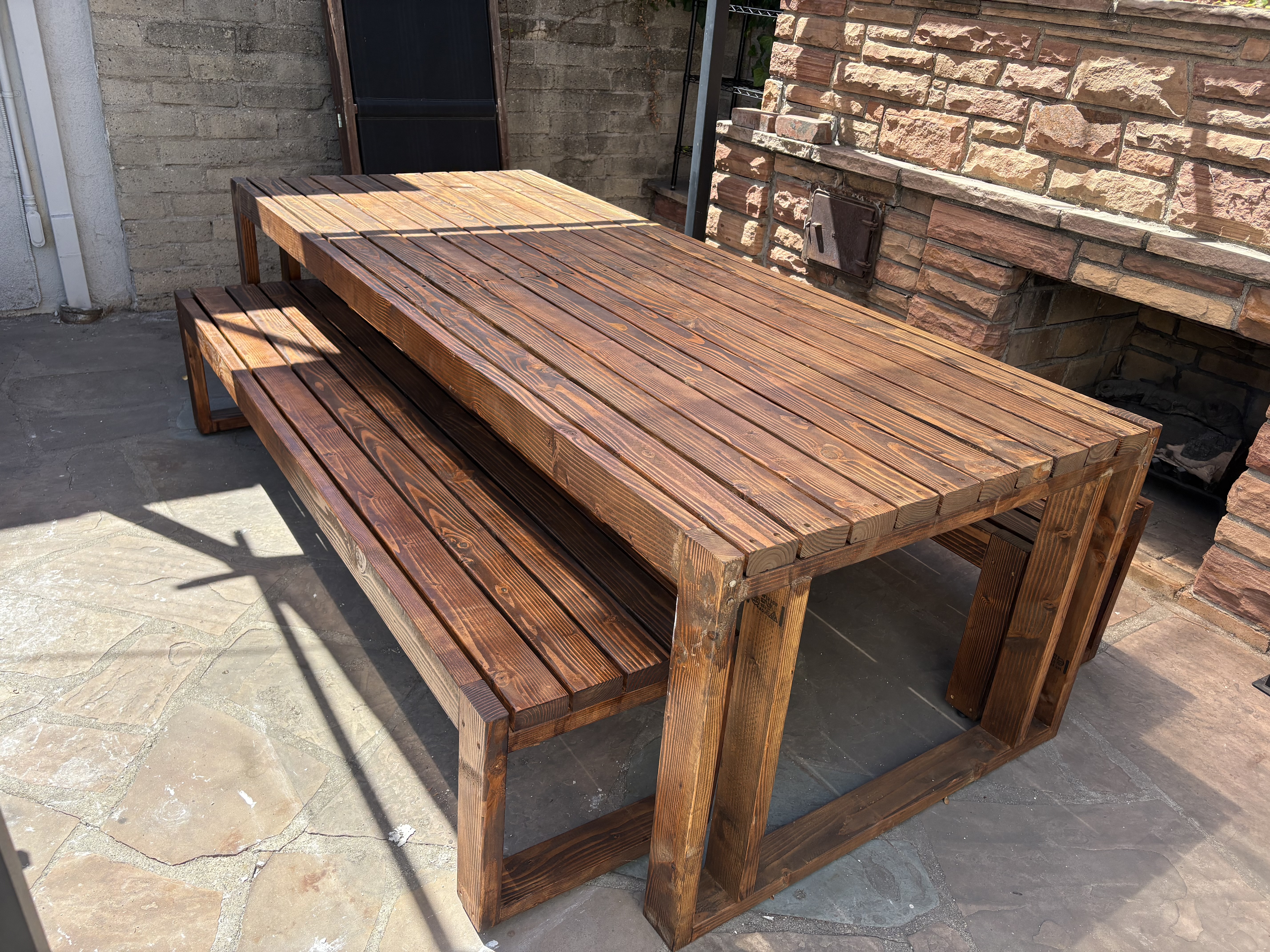Outdoor Dining Table & Benches