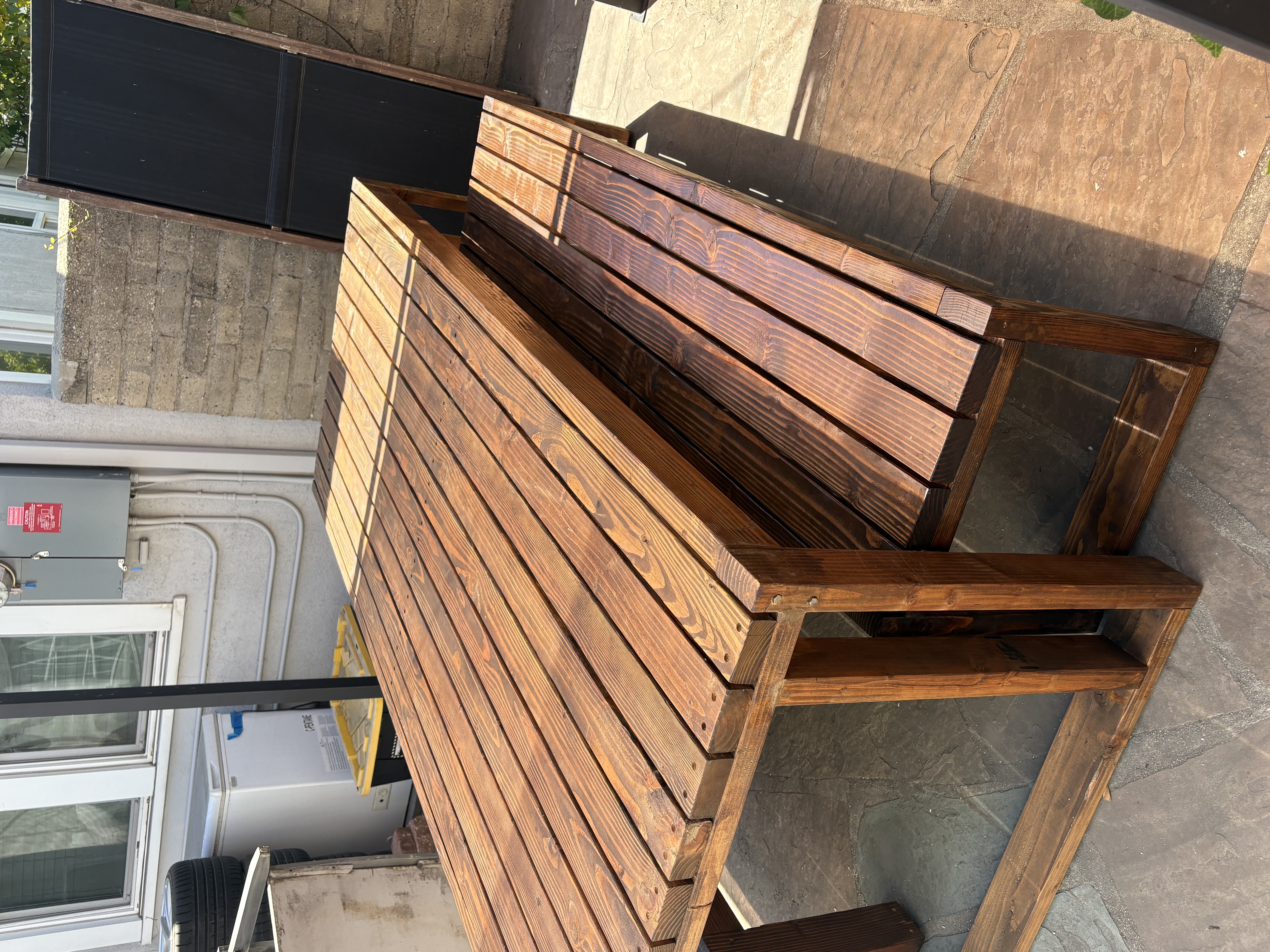 Outdoor Dining Table & Benches - Image 3