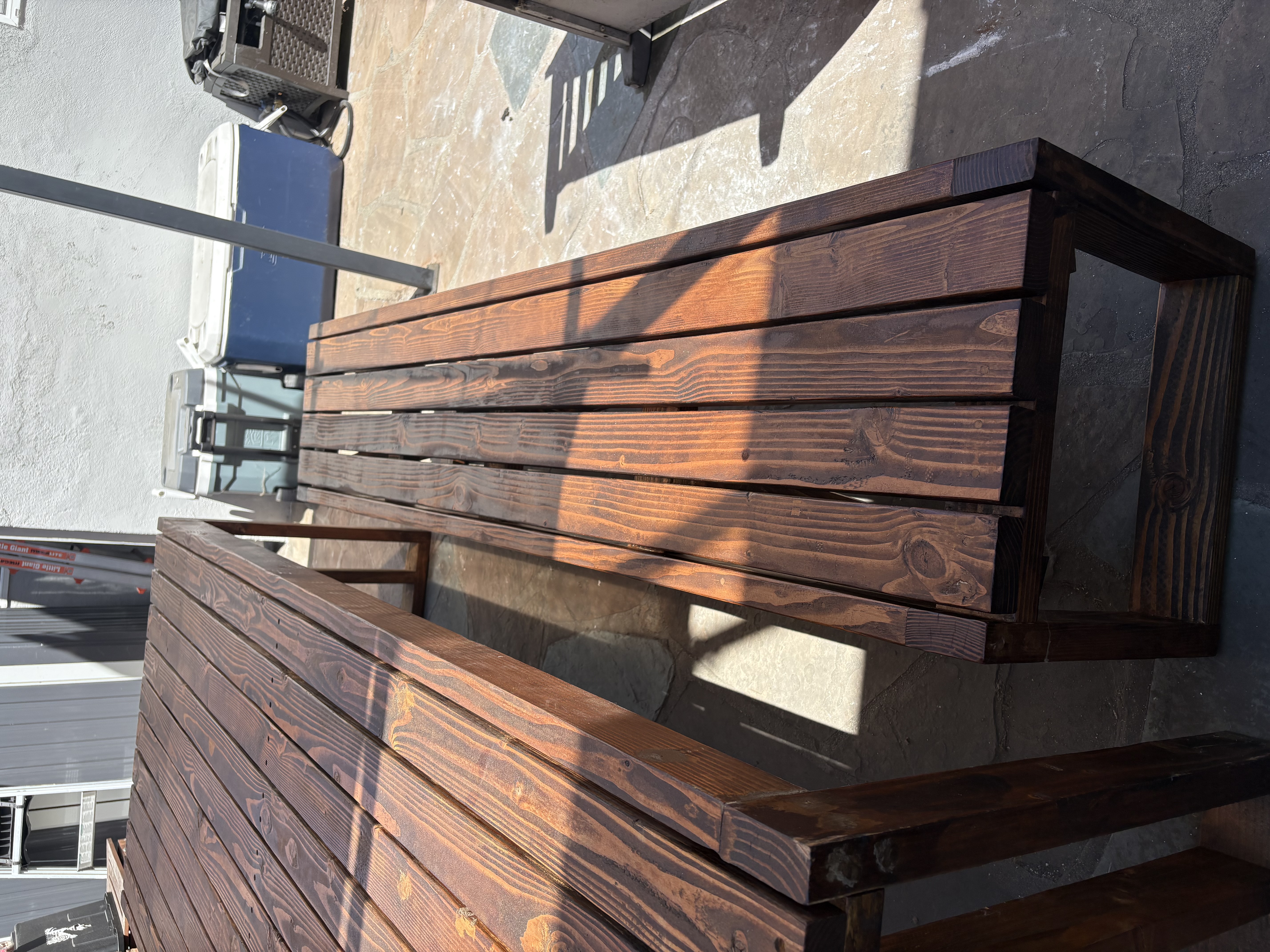 Outdoor Dining Table & Benches - Image 4